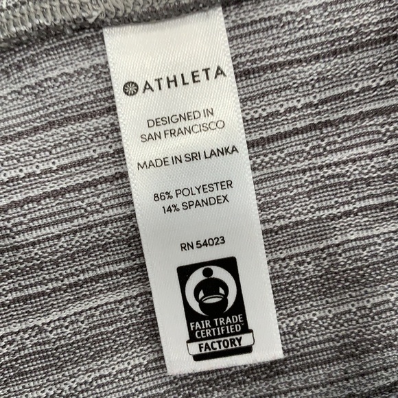 Athleta High Rise Jacquard Chaturanga Tight Leggings In Light Grey - Picture 5 of 6